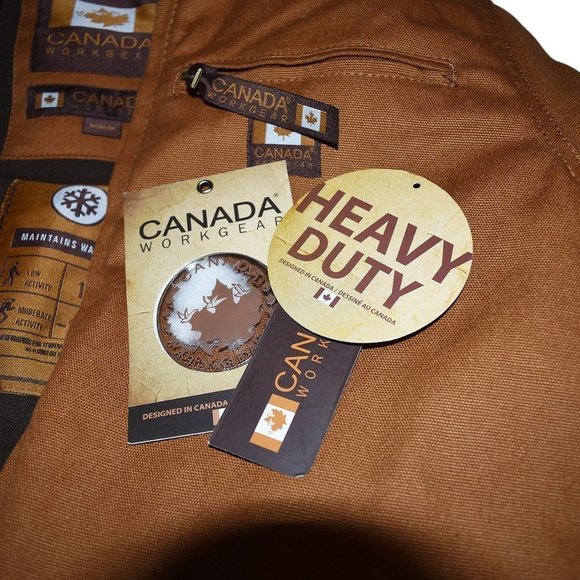 Canada Work Gear Brown Hooded Field/Barn/Chore Coat - Picture 11 of 12